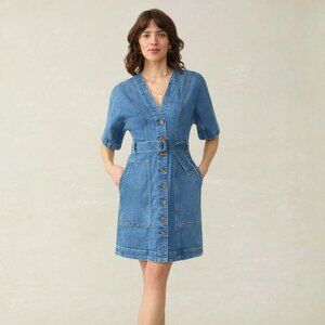 NWT Faherty Denim Camille Mini Dress Sz 4